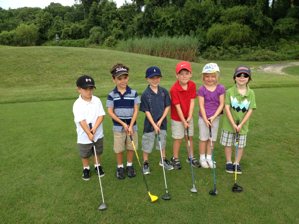 Kids at golf camp