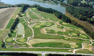 Aerial view of Blue Heron Back 9 course